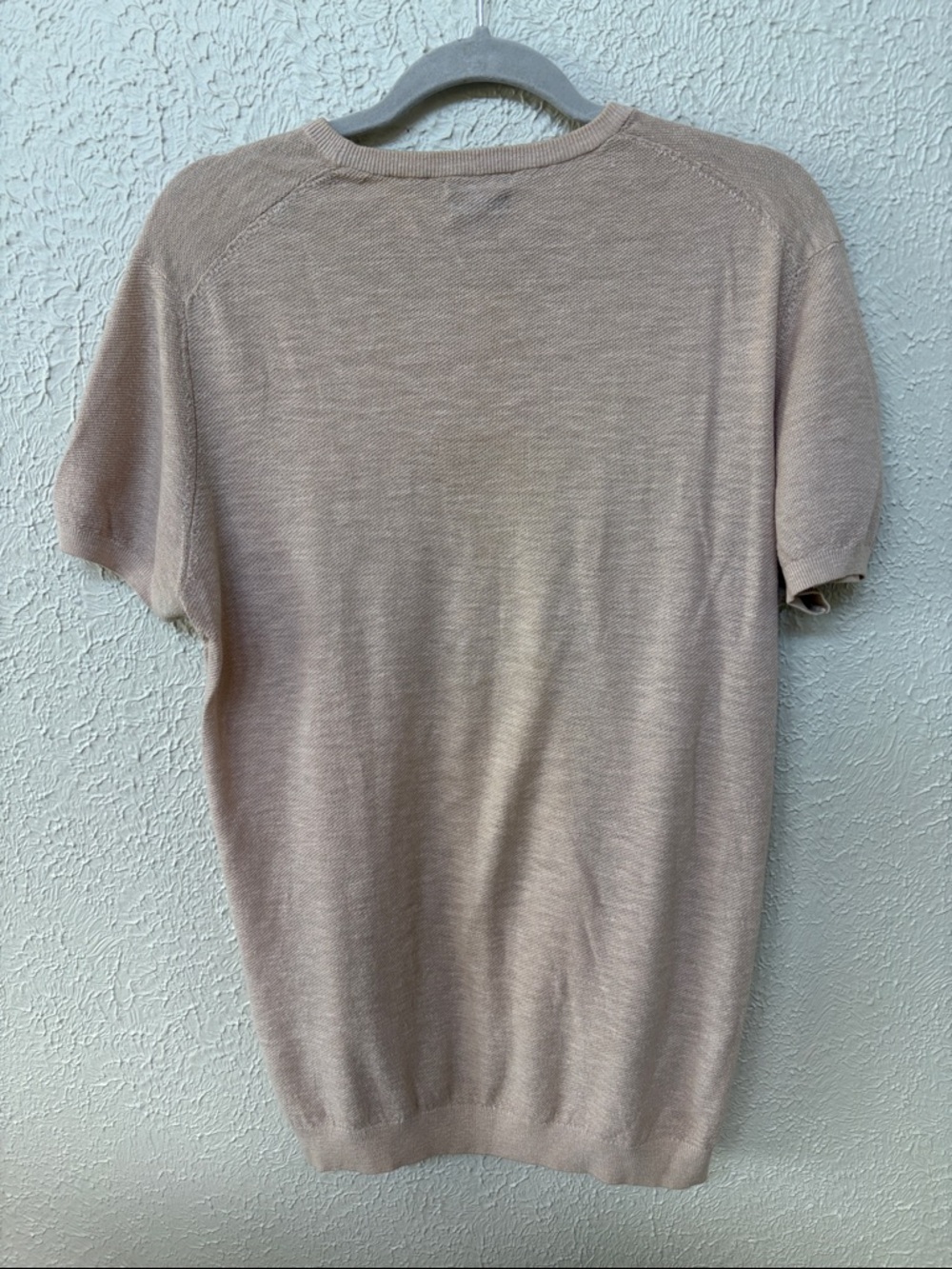 MASSIMO DUTTI Cotton Linen Blend Tee - Picture 4 of 4